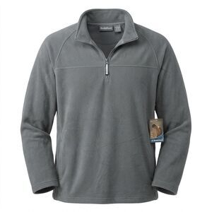 NordicTrack Men's Loose 1/4 Zip Fleece Pullover Gray Sz XL NWT